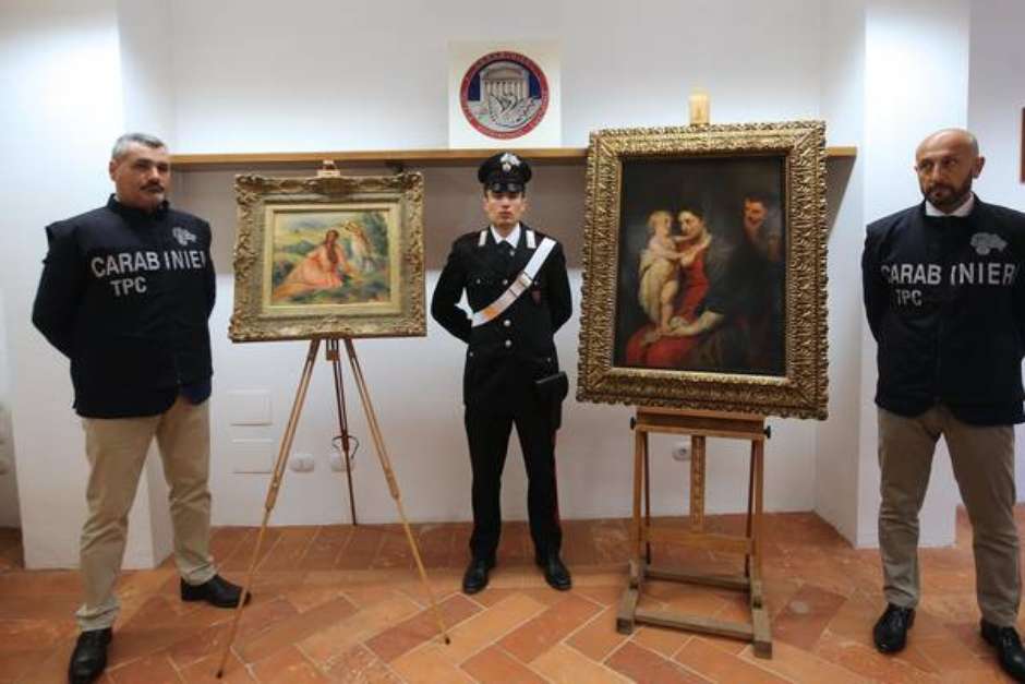 Itália recupera quadros roubados de Renoir e Rubens